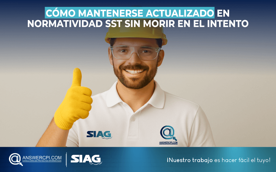 Trabajar en Seguridad y Salud en el Trabajo (SST) en Colombia implica estar en constante movimiento. Así tengas un plan anual estructurado, la realidad es que siempre aparecen nuevas resoluciones, circulares o lineamientos del Ministerio del Trabajo o la ARL que te obligan a replantear lo que ya tenías organizado. Y no se trata solo de leer la norma: hay que interpretarla, ver si aplica, ajustar procedimientos, formatos, capacitar personal y muchas veces hasta rehacer cronogramas. En este blog te compartimos consejos reales y aplicables para mantenerte actualizado con la normatividad en SST sin morir en el intento, adaptarte sin frustrarte y seguir cumpliendo con los requisitos legales vigentes en Colombia.