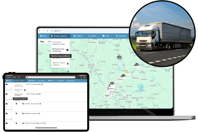 AnswerCPI desarrolló el Módulo de Tiempos Logísticos dentro de SIAG, integrado con monitoreo satelital profesional operado por Rastreamos SAS.